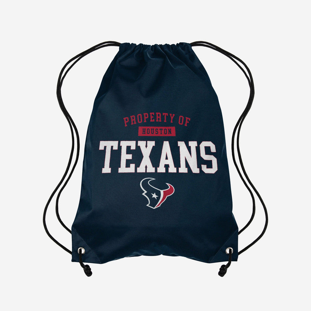 Houston Texans Property Of Drawstring Backpack FOCO - FOCO.com