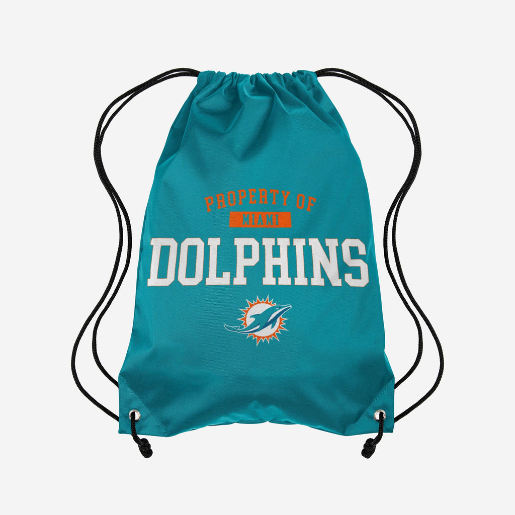 Miami Dolphins Property Of Drawstring Backpack FOCO - FOCO.com