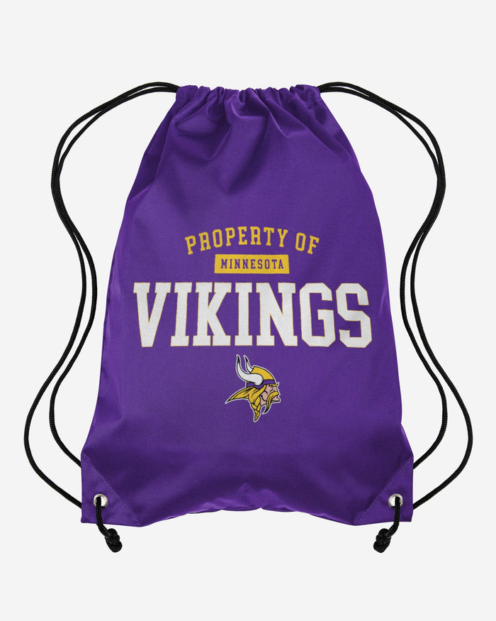 Minnesota Vikings Property Of Drawstring Backpack FOCO - FOCO.com