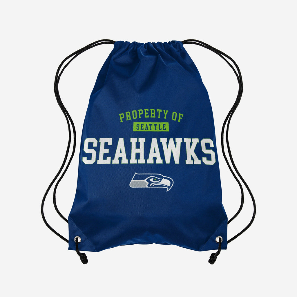 Seattle Seahawks Property Of Drawstring Backpack FOCO - FOCO.com