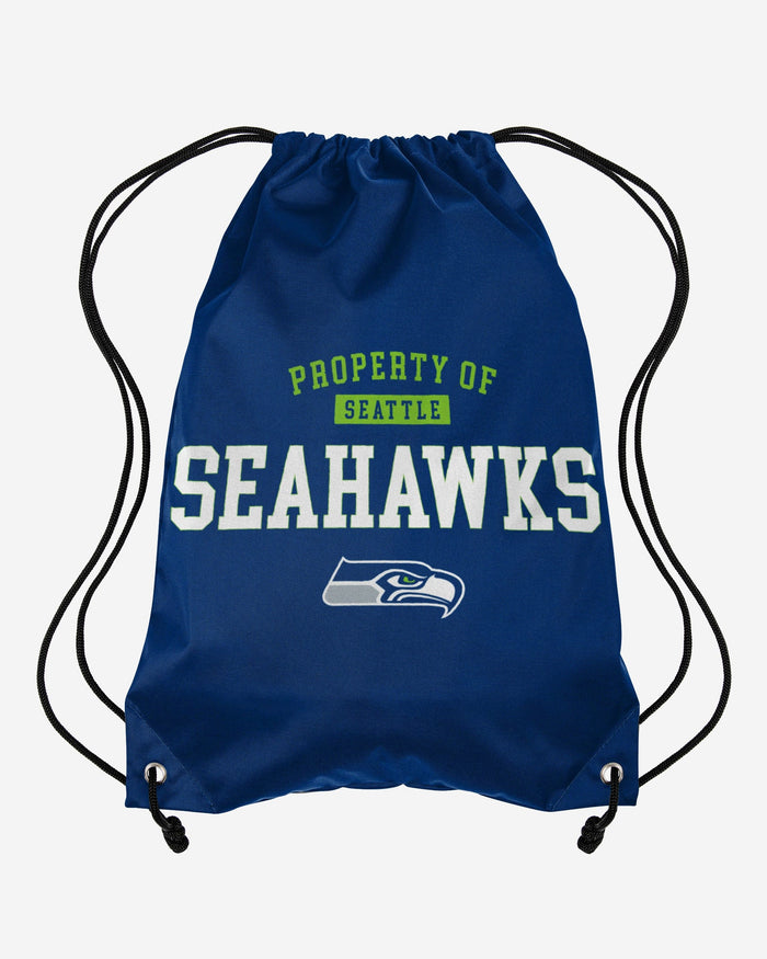 Seattle Seahawks Property Of Drawstring Backpack FOCO - FOCO.com