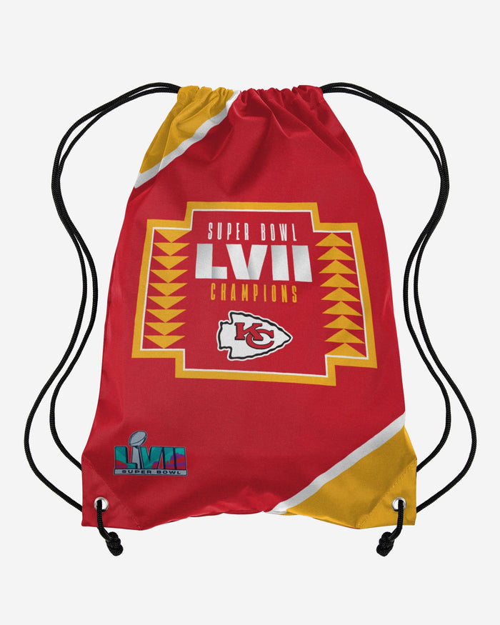 Kansas City Chiefs Super Bowl LVII Champions Team Color Drawstring Backpack FOCO - FOCO.com