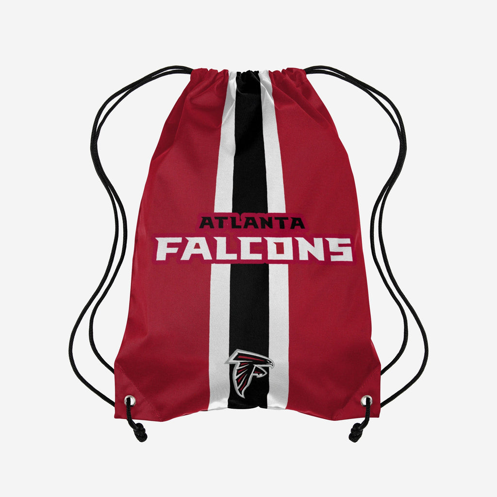 Atlanta Falcons Team Stripe Wordmark Drawstring Backpack FOCO - FOCO.com
