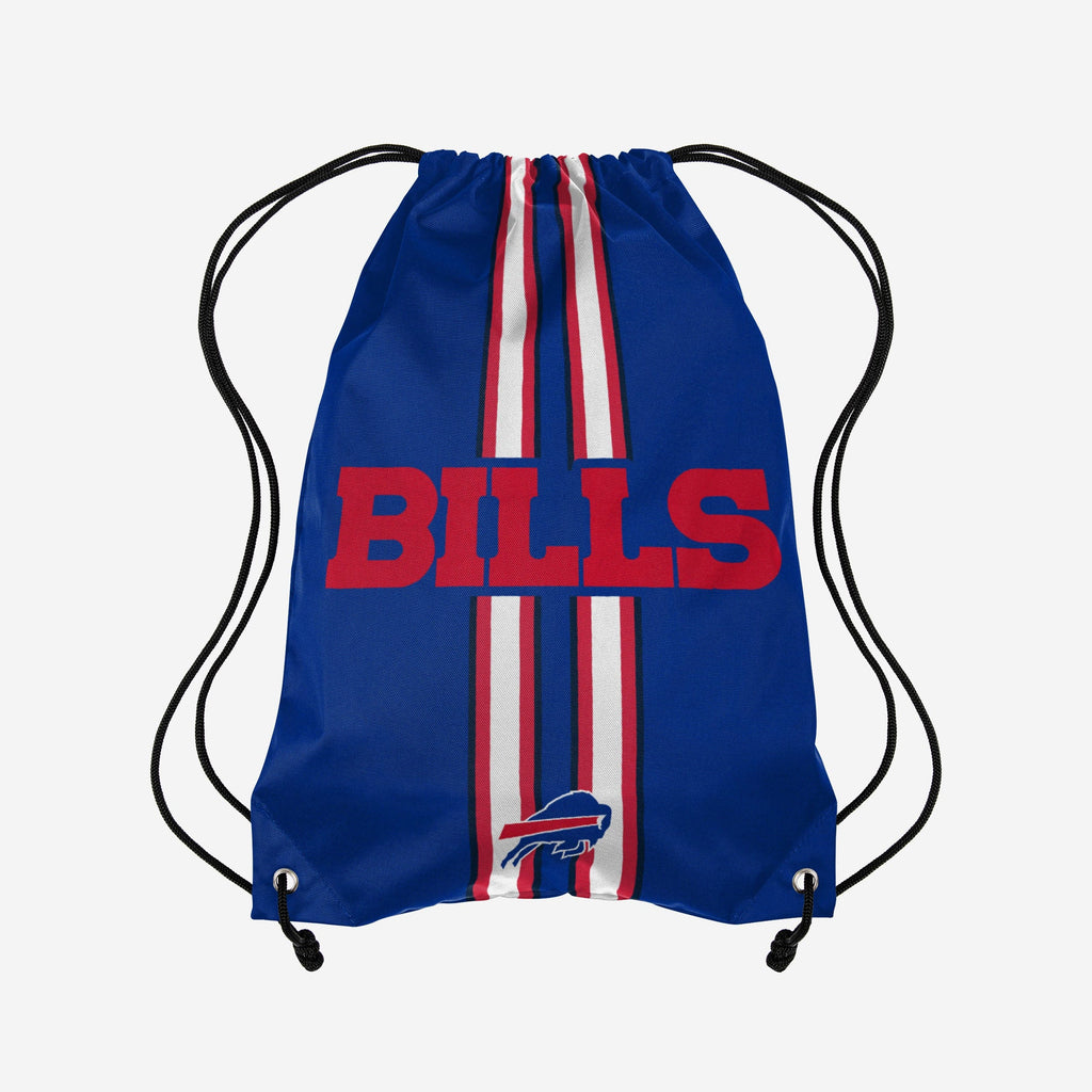 Buffalo Bills Team Stripe Wordmark Drawstring Backpack FOCO - FOCO.com