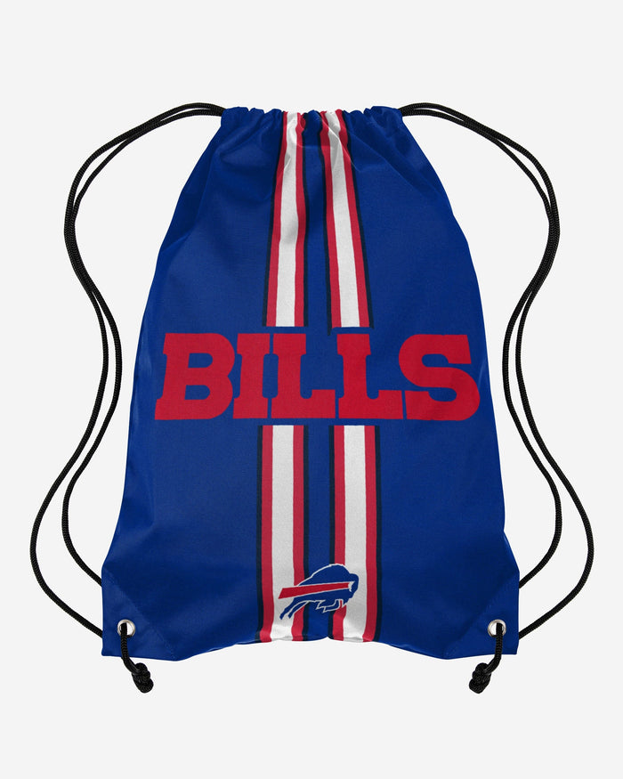 Buffalo Bills Team Stripe Wordmark Drawstring Backpack FOCO - FOCO.com