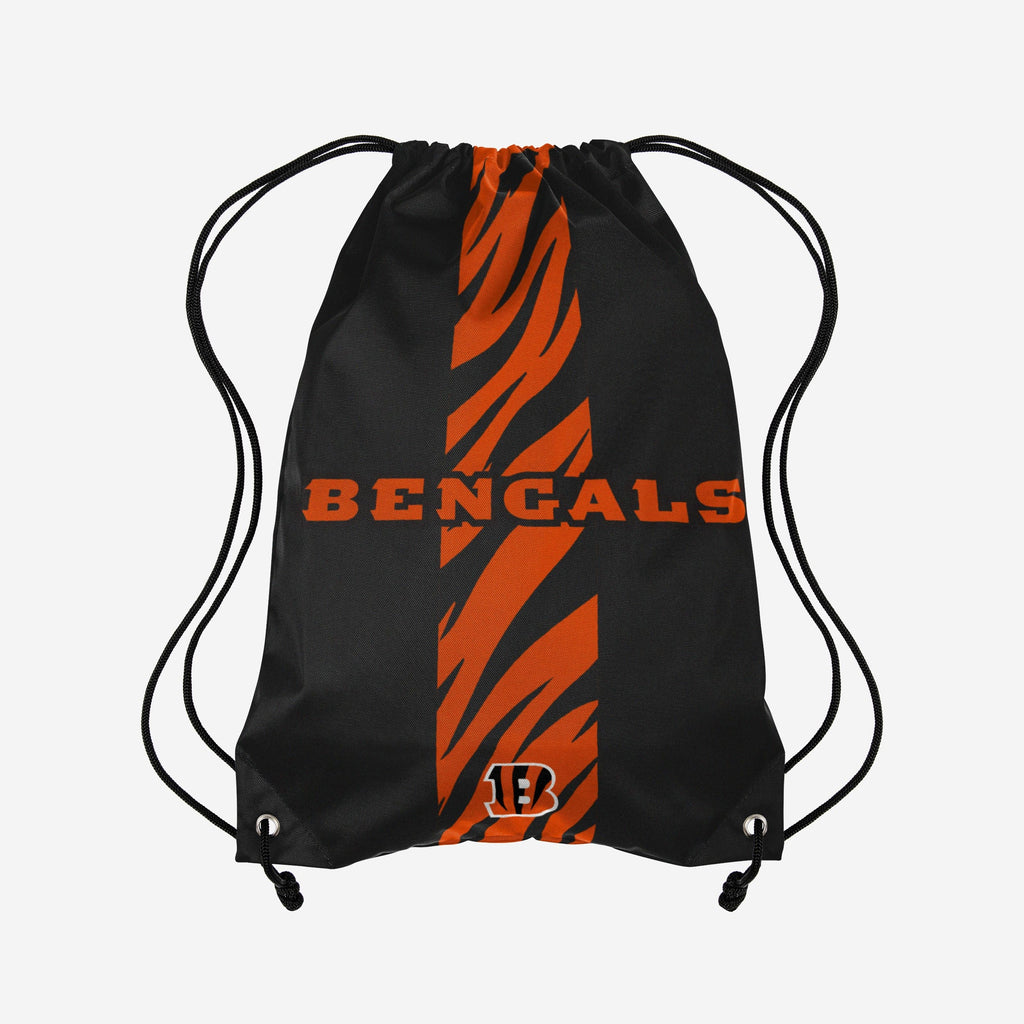 Cincinnati Bengals Team Stripe Wordmark Drawstring Backpack FOCO - FOCO.com