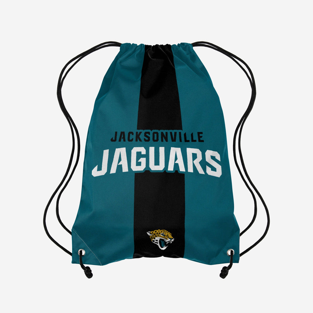 Jacksonville Jaguars Team Stripe Wordmark Drawstring Backpack FOCO - FOCO.com