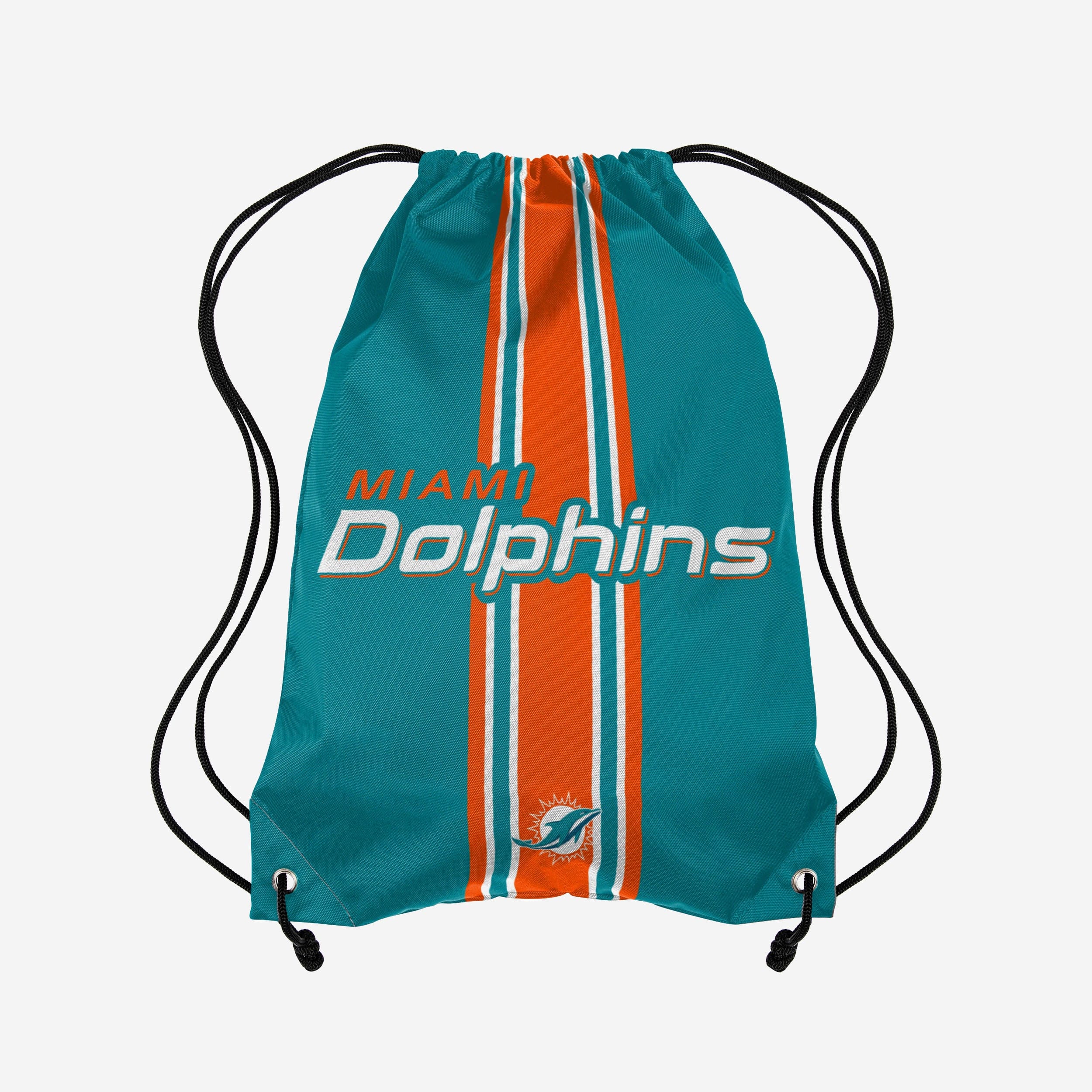 Miami Dolphins Team Stripe Wordmark Drawstring Backpack FOCO display picture 3