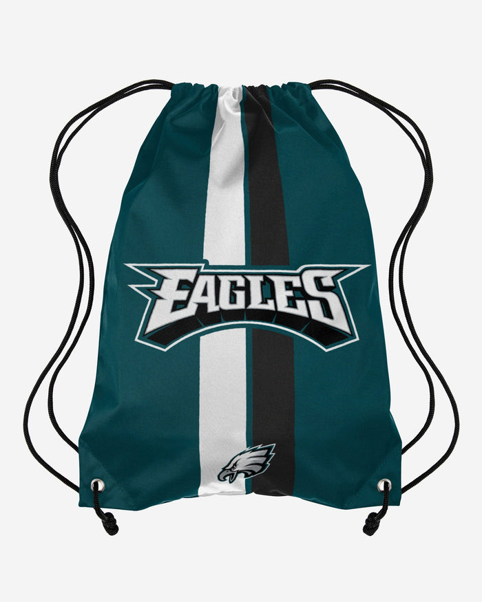 Philadelphia Eagles Team Stripe Wordmark Drawstring Backpack FOCO - FOCO.com