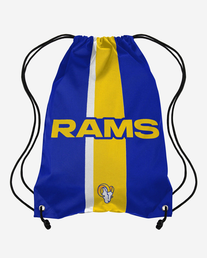 Los Angeles Rams Team Stripe Wordmark Drawstring Backpack FOCO - FOCO.com