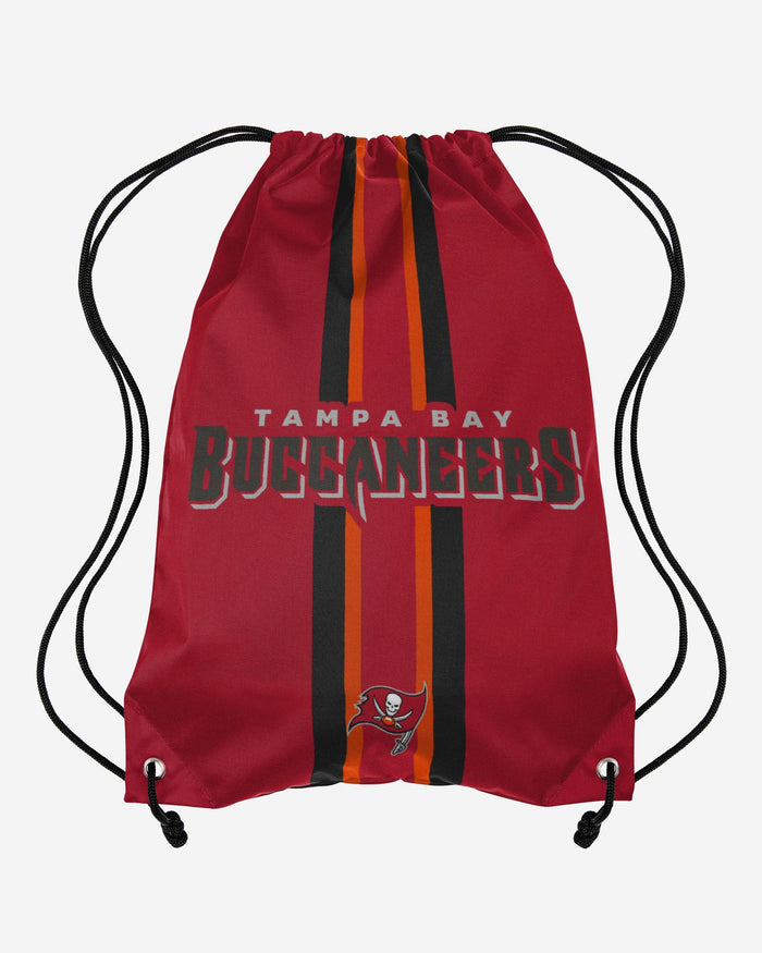 Tampa Bay Buccaneers Team Stripe Wordmark Drawstring Backpack FOCO - FOCO.com