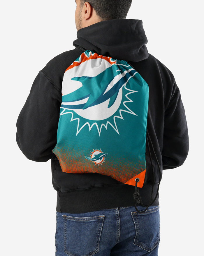 Miami Dolphins Gradient Drawstring Backpack FOCO - FOCO.com