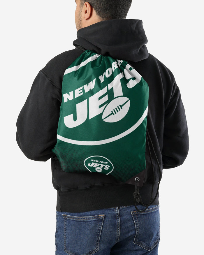 New York Jets Gradient Drawstring Backpack FOCO - FOCO.com