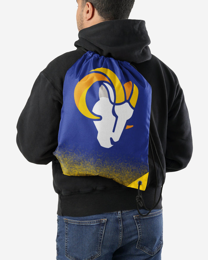 Color Gradient La Rams Los Angeles Rams Gradient Drawstring Backpack FOCO