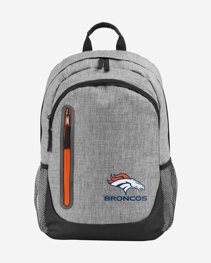 Denver Broncos Heather Grey Bold Color Backpack FOCO - FOCO.com
