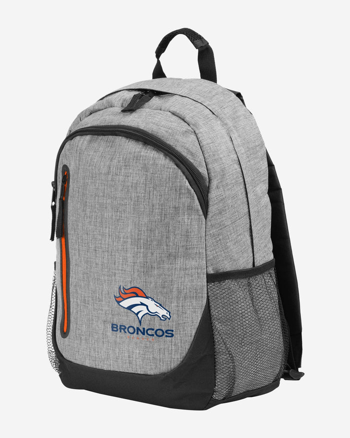 Denver Broncos Heather Grey Bold Color Backpack FOCO - FOCO.com