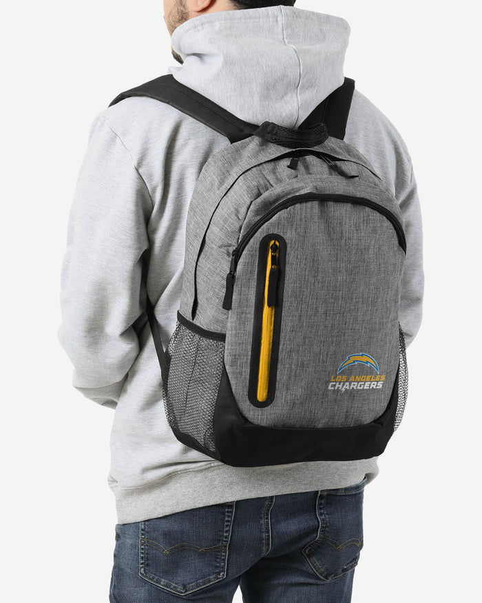 Los Angeles Chargers Heather Grey Bold Color Backpack FOCO - FOCO.com
