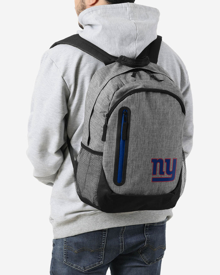 New York Giants Heather Grey Bold Color Backpack FOCO - FOCO.com