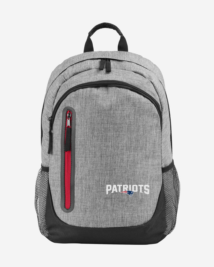 New England Patriots Heather Grey Bold Color Backpack FOCO - FOCO.com