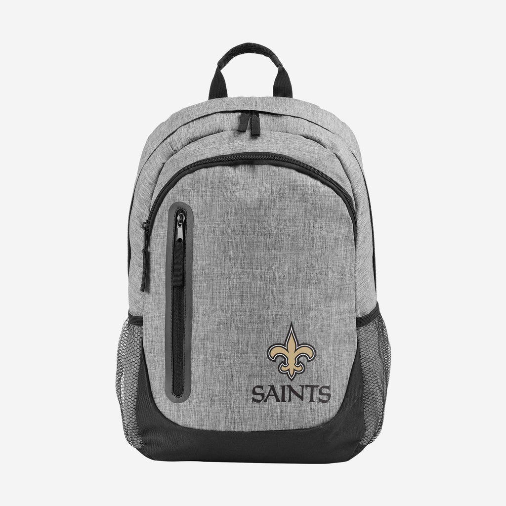 New Orleans Saints Heather Grey Bold Color Backpack FOCO - FOCO.com