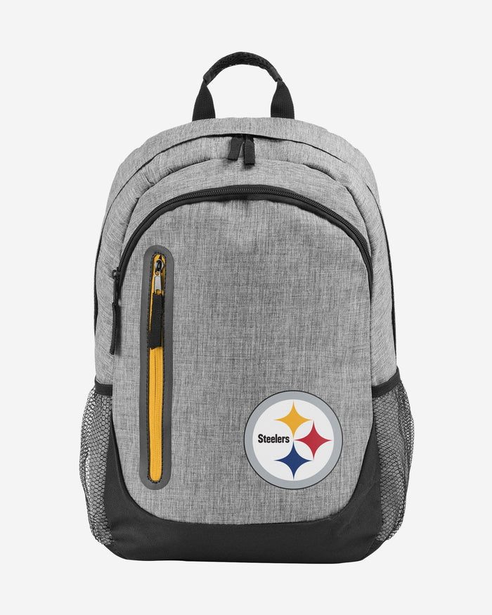 Pittsburgh Steelers Heather Grey Bold Color Backpack FOCO - FOCO.com