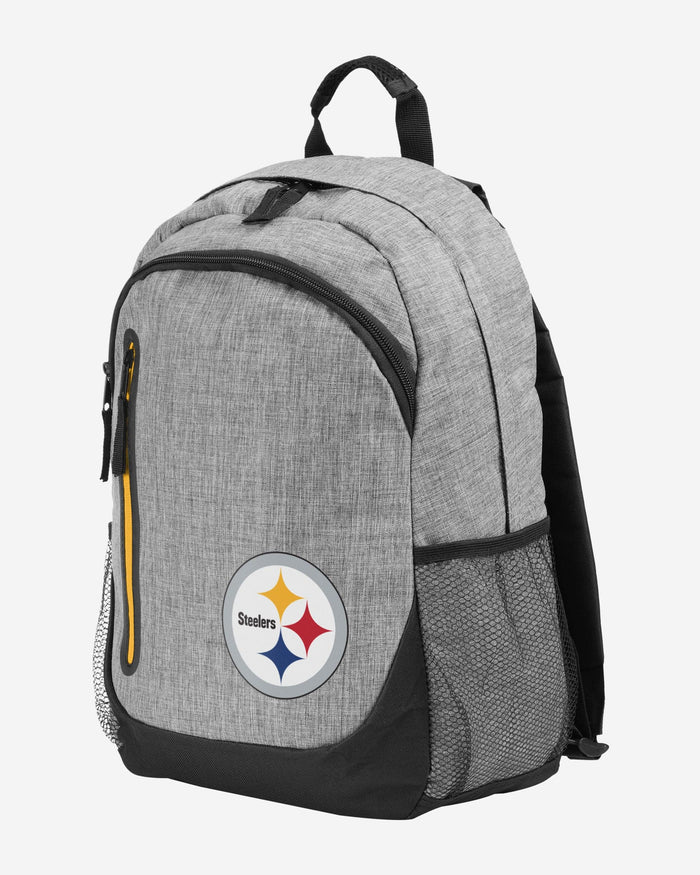 Pittsburgh Steelers Heather Grey Bold Color Backpack FOCO - FOCO.com