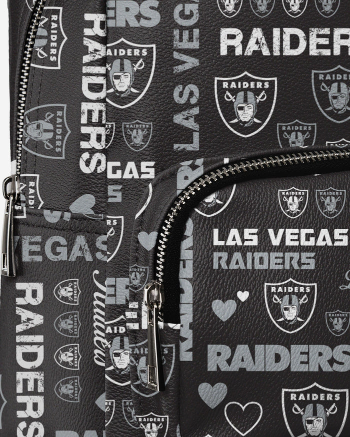 Las Vegas Raiders Logo Love Mini Backpack FOCO - FOCO.com