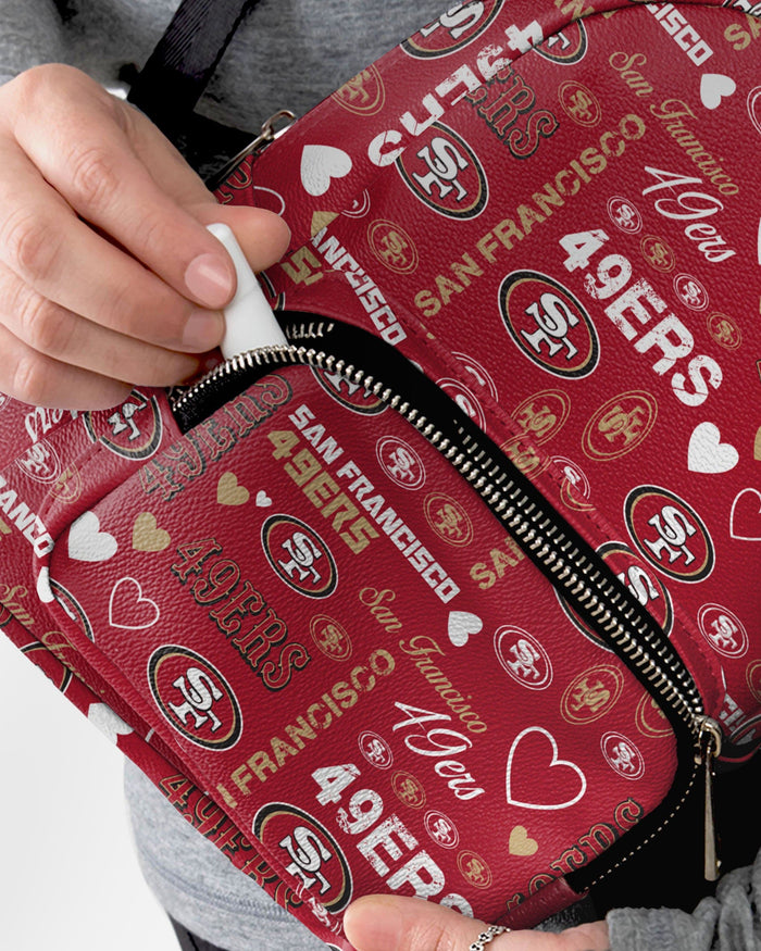 San Francisco 49ers Logo Love Mini Backpack FOCO - FOCO.com