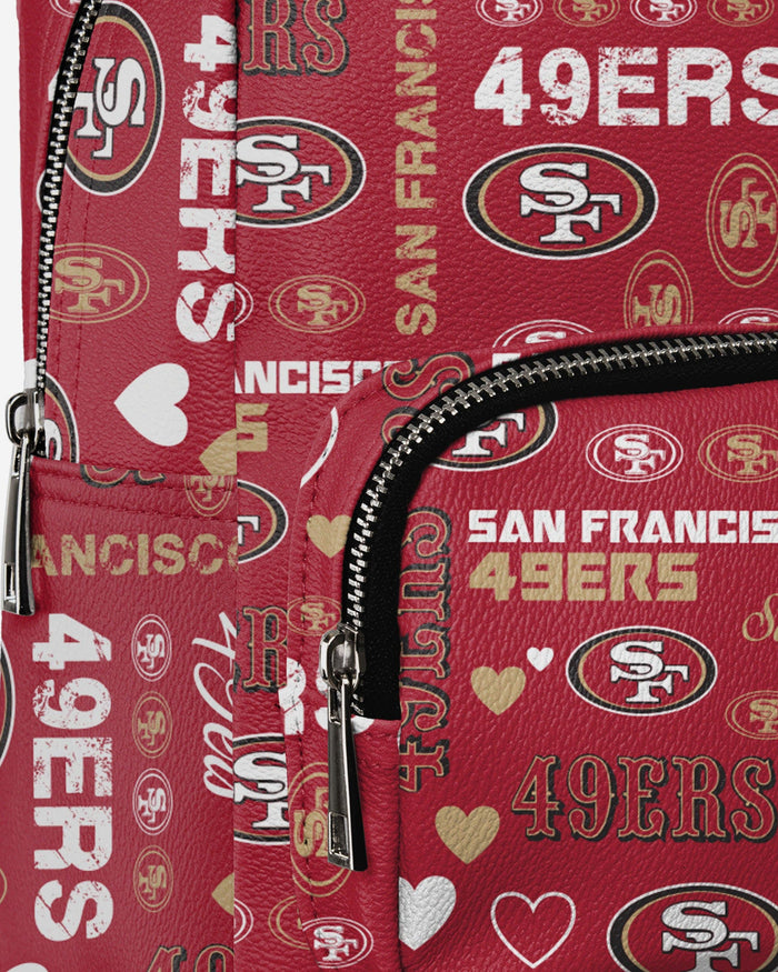 San Francisco 49ers Logo Love Mini Backpack FOCO - FOCO.com