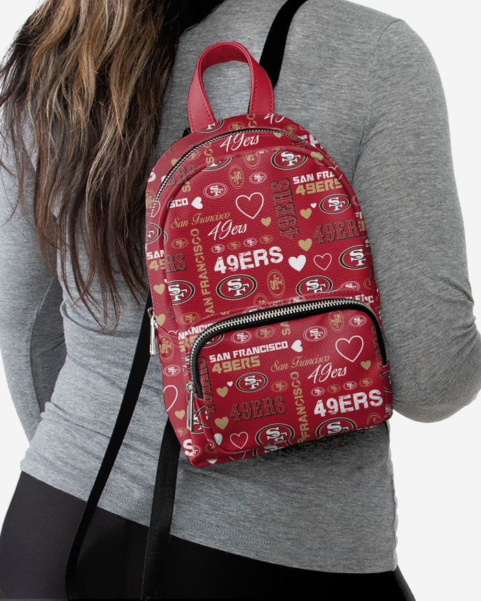 San Francisco 49ers Logo Love Mini Backpack FOCO - FOCO.com