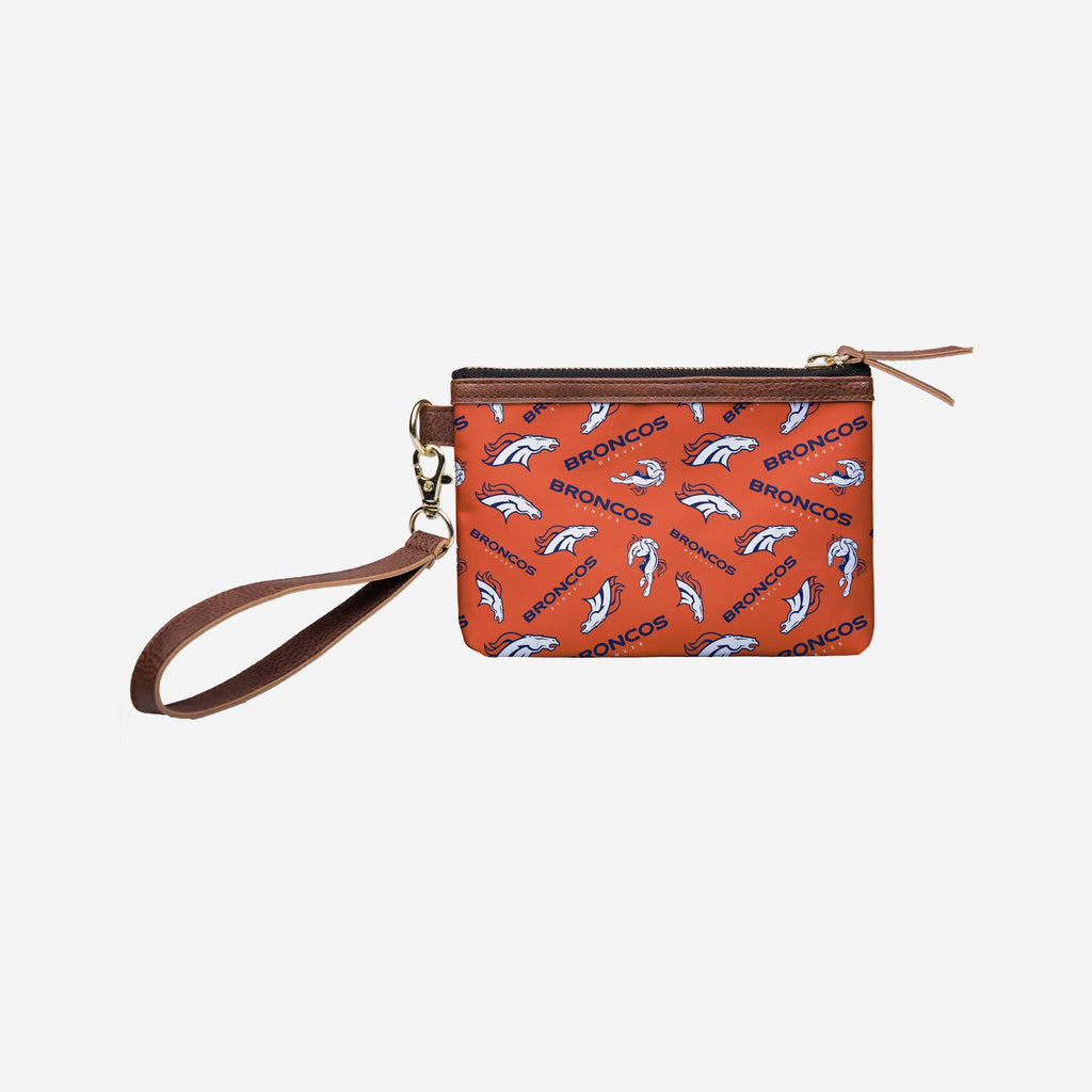 Denver Broncos Printed Collection Repeat Logo Wristlet FOCO - FOCO.com