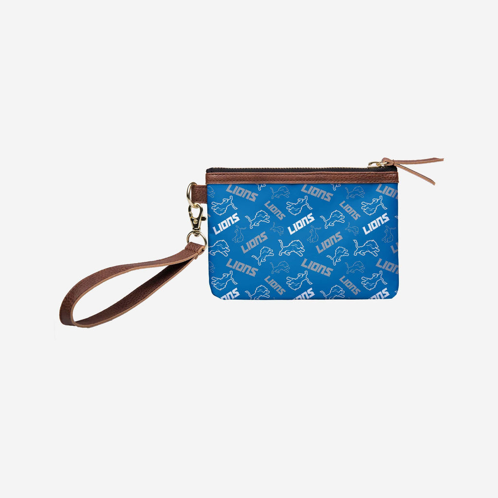 Detroit Lions Printed Collection Repeat Logo Wristlet FOCO - FOCO.com
