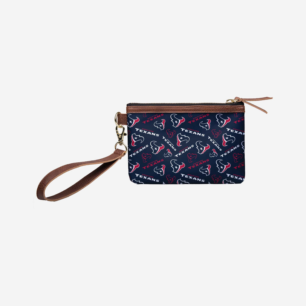 Houston Texans Printed Collection Repeat Logo Wristlet FOCO - FOCO.com