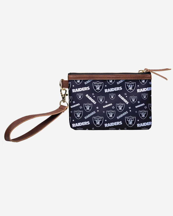 Las Vegas Raiders Printed Collection Repeat Logo Wristlet FOCO - FOCO.com