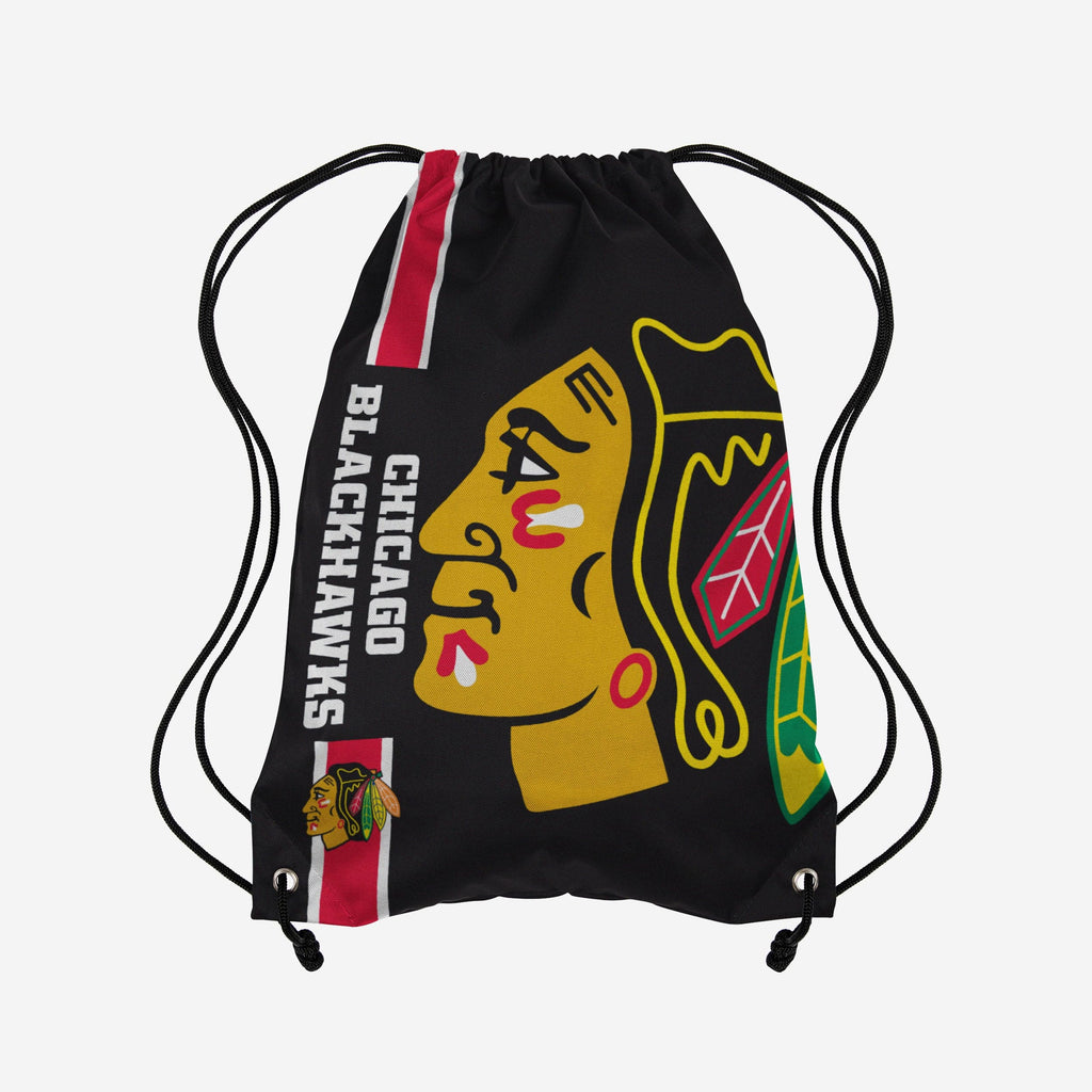 Chicago Blackhawks Big Logo Drawstring Backpack FOCO - FOCO.com