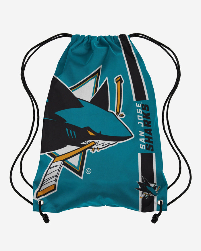 San Jose Sharks Big Logo Drawstring Backpack FOCO - FOCO.com