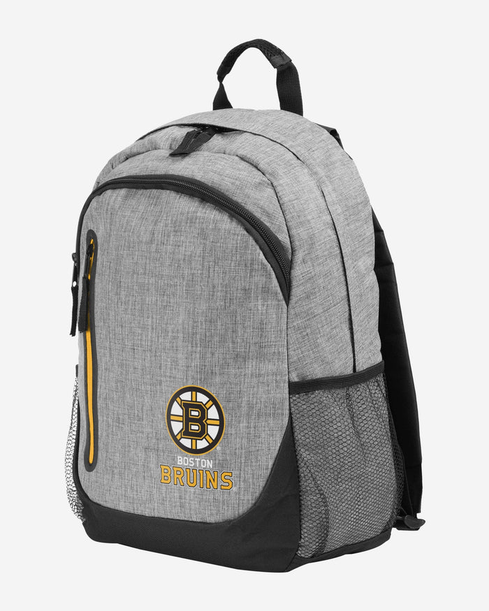 Boston Bruins Heather Grey Bold Color Backpack FOCO - FOCO.com