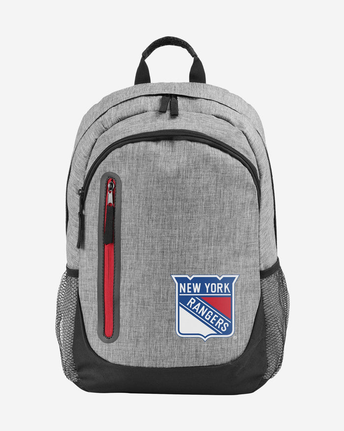New York Rangers Heather Grey Bold Color Backpack FOCO - FOCO.com