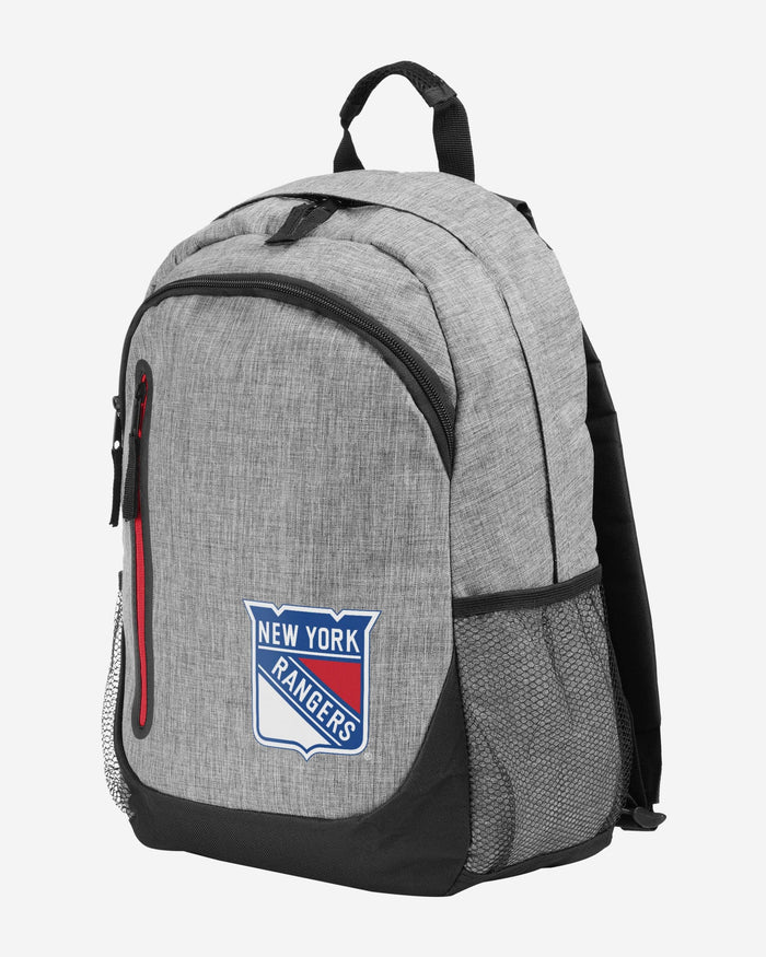 New York Rangers Heather Grey Bold Color Backpack FOCO - FOCO.com