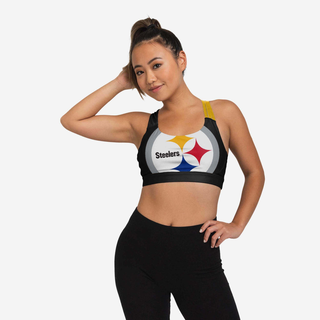 Pittsburgh Steelers Womens Free Fan Sports Bra FOCO
