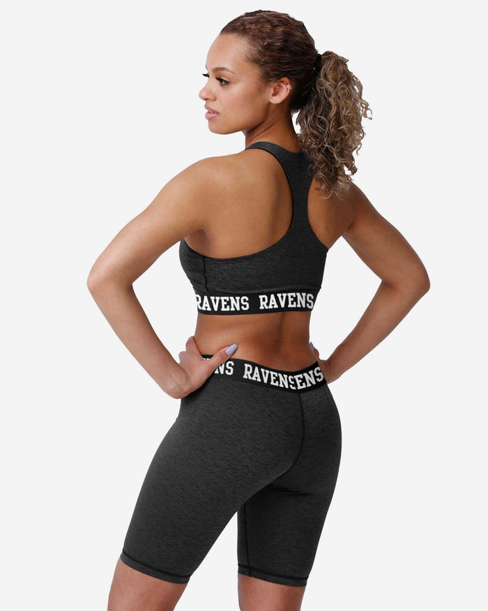 Baltimore Ravens Womens Team Color Static Sports Bra FOCO - FOCO.com