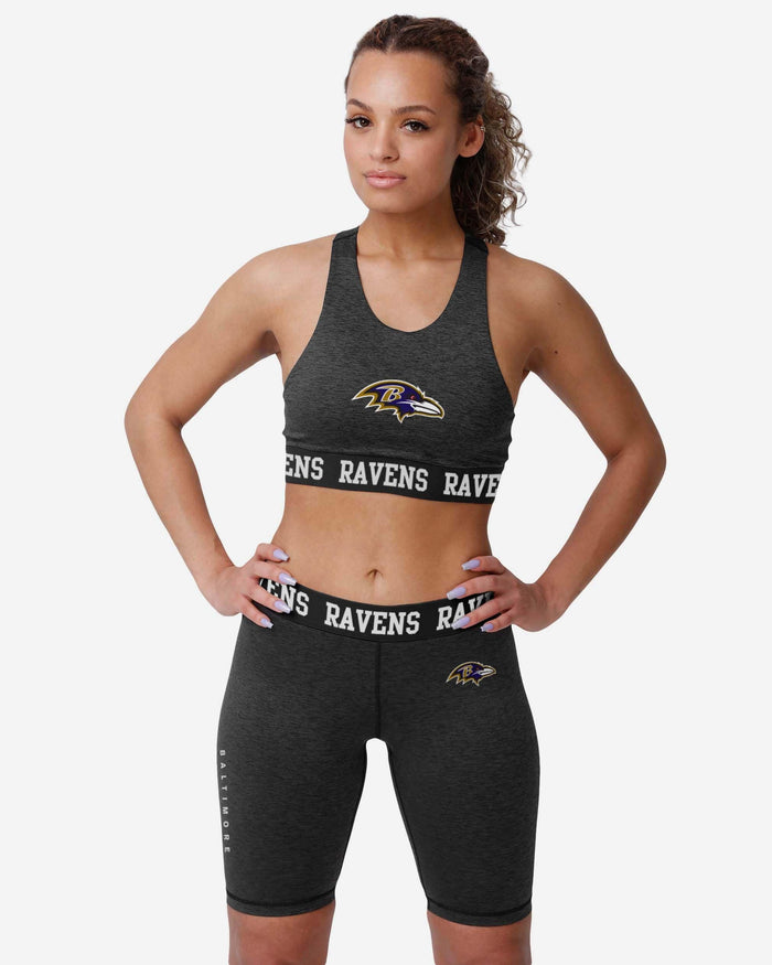 Baltimore Ravens Womens Team Color Static Sports Bra FOCO - FOCO.com