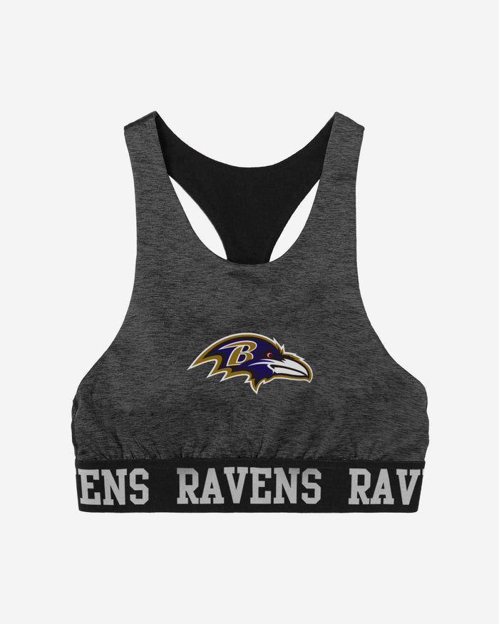 Baltimore Ravens Womens Team Color Static Sports Bra FOCO - FOCO.com
