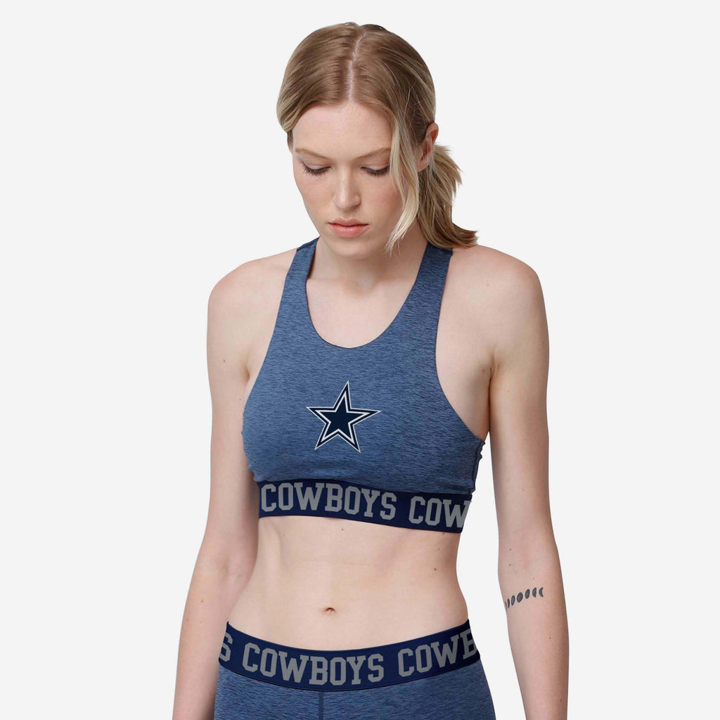 Dallas Cowboys Womens Team Color Static Sports Bra FOCO S - FOCO.com