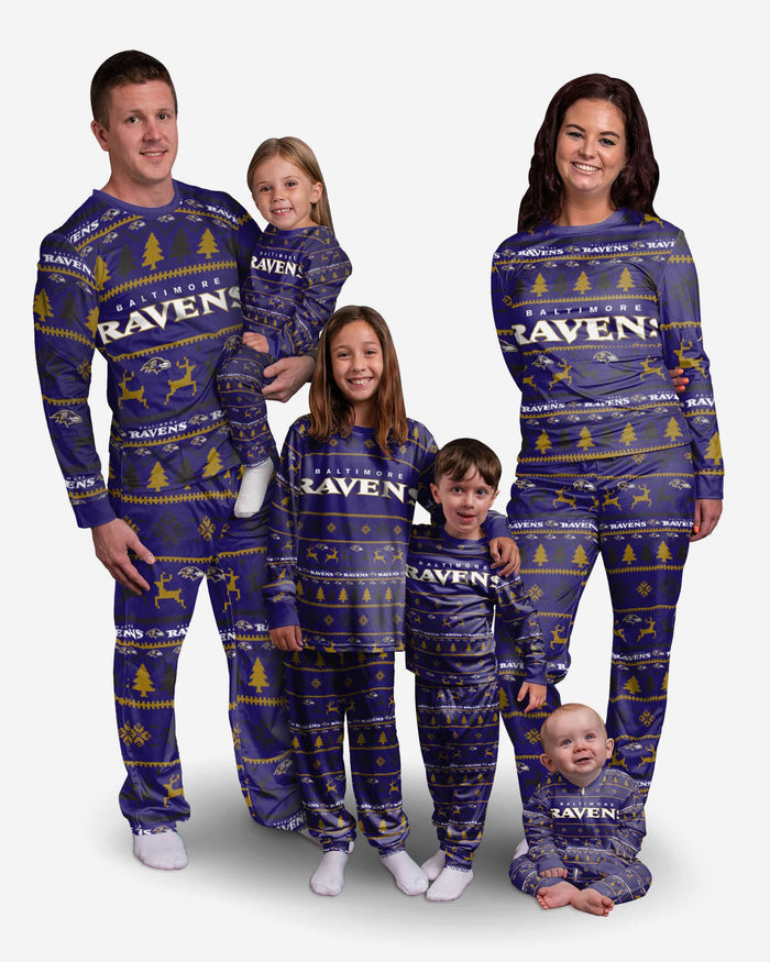Baltimore Ravens Family Holiday Pajamas FOCO - FOCO.com