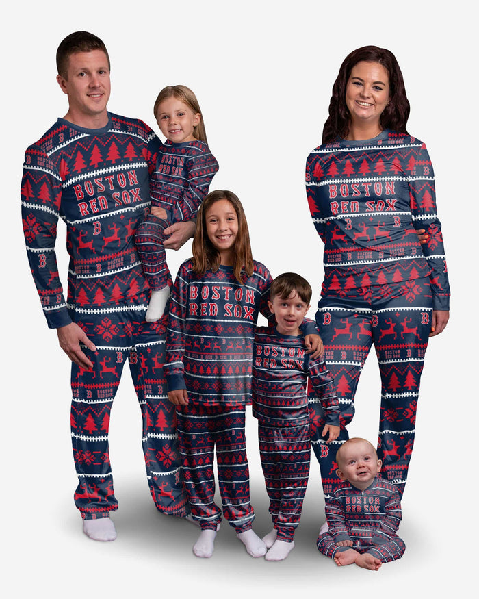 Boston Red Sox Toddler Family Holiday Pajamas FOCO - FOCO.com
