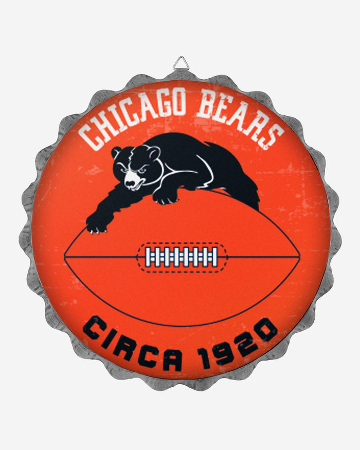 Chicago Bears Retro Bottle Cap Wall Sign FOCO - FOCO.com