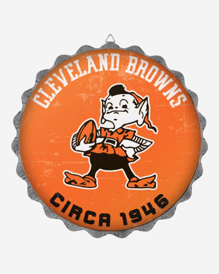 Cleveland Browns Retro Bottle Cap Wall Sign FOCO - FOCO.com