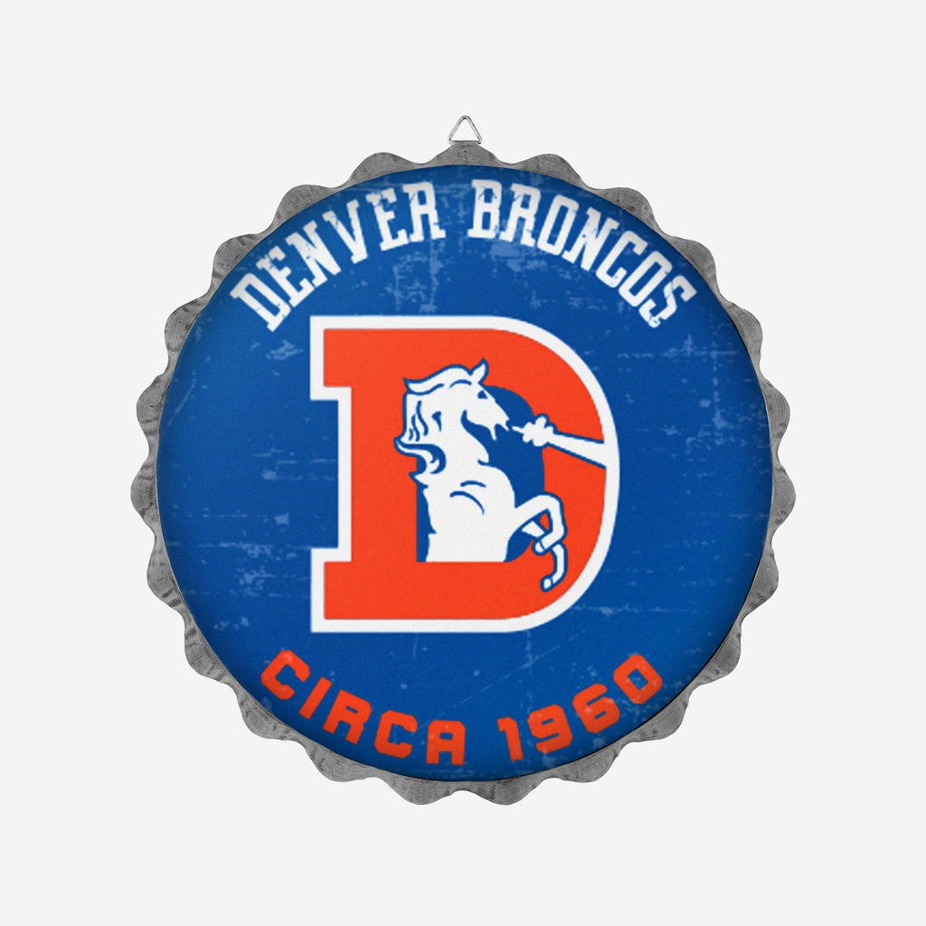 Denver Broncos Retro Bottle Cap Wall Sign FOCO - FOCO.com