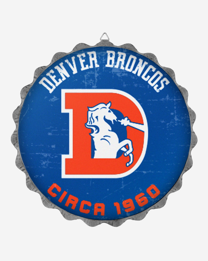 Denver Broncos Retro Bottle Cap Wall Sign FOCO - FOCO.com